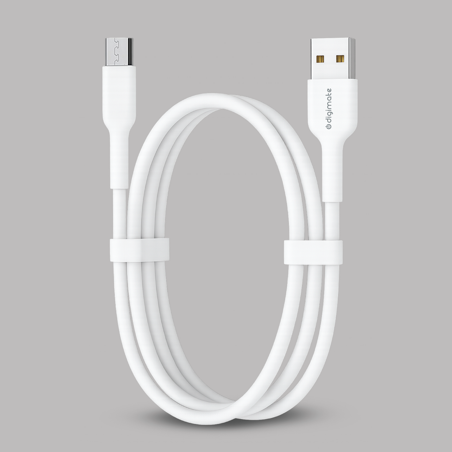 Digimate 12W Fast Charging Single Port Adaptor with 1 Meter Micro USB Cable (DG-SPC-V-C-1002, White)