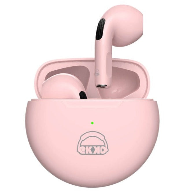EKKO EARBEATS T03 TWS: Rich Sound, Twin Connect, Type C Charging, Siri & Google Assistant (Pink)