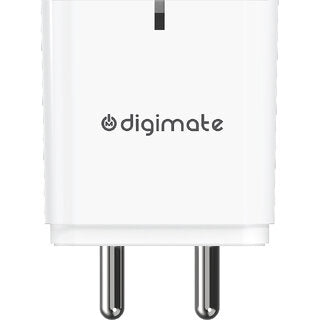Digimate Quick Dual Port Charge 15W Wall Charger With Type C Cable (White-DG-ADP-1002)