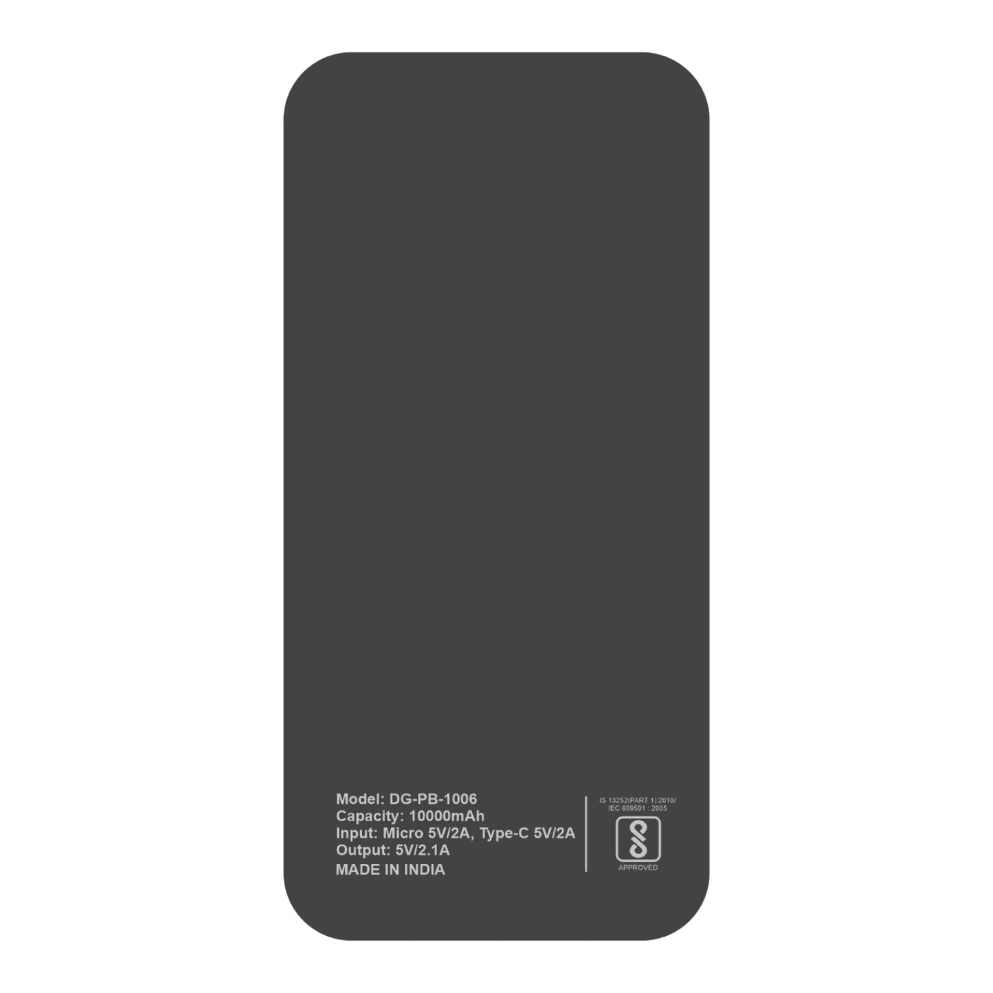 Digimate Dual USB, 10000mAh, 10W Fast Charging, Power Bank | LED Display | (Black, DG-PB-1006)