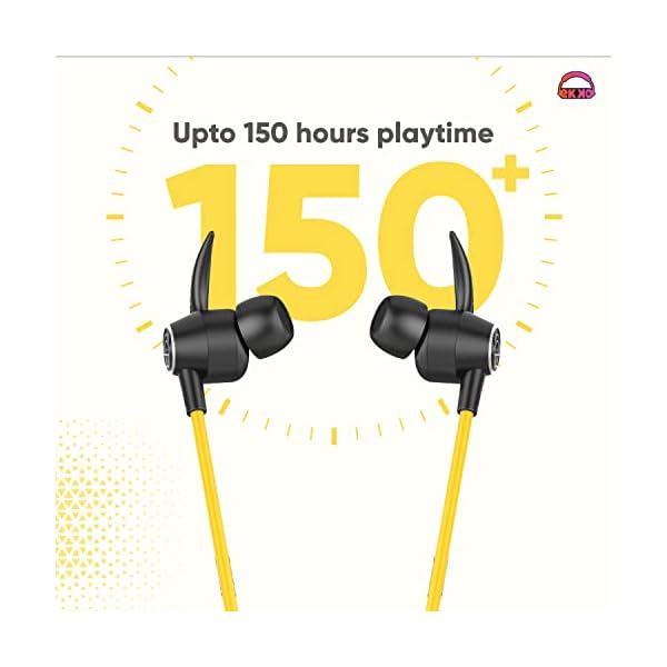 EKKO Unplug N06: Supreme ENC, 40ms Latency, Max BASS, Gaming Boost, Type-C, Siri & Google Assistant (Yellow)