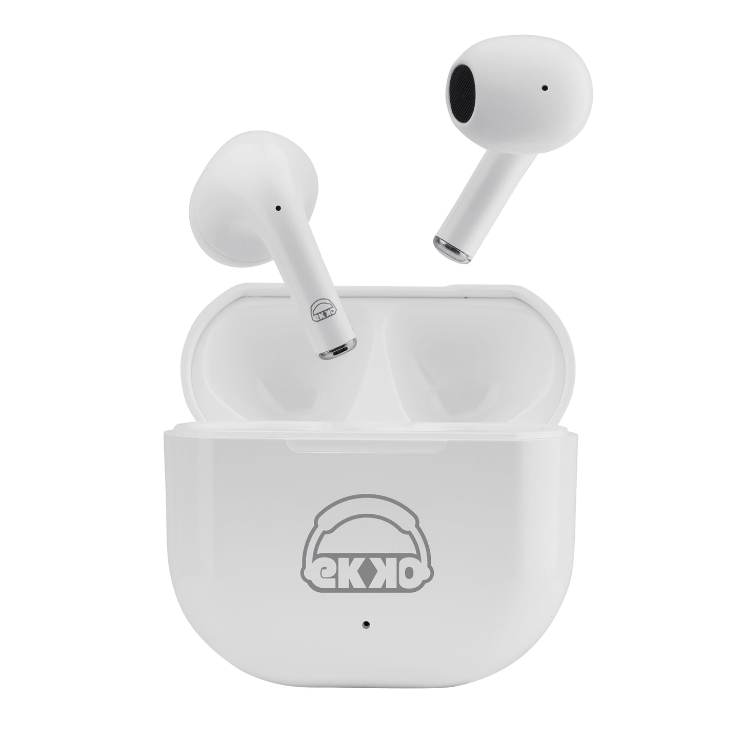 EKKO Earbeats T02: 10H Playtime, Siri & Google Assistant, Type C, 10MM Drivers, Mass Bass, Bluetooth 5.0, Ultimate Comfort (White)
