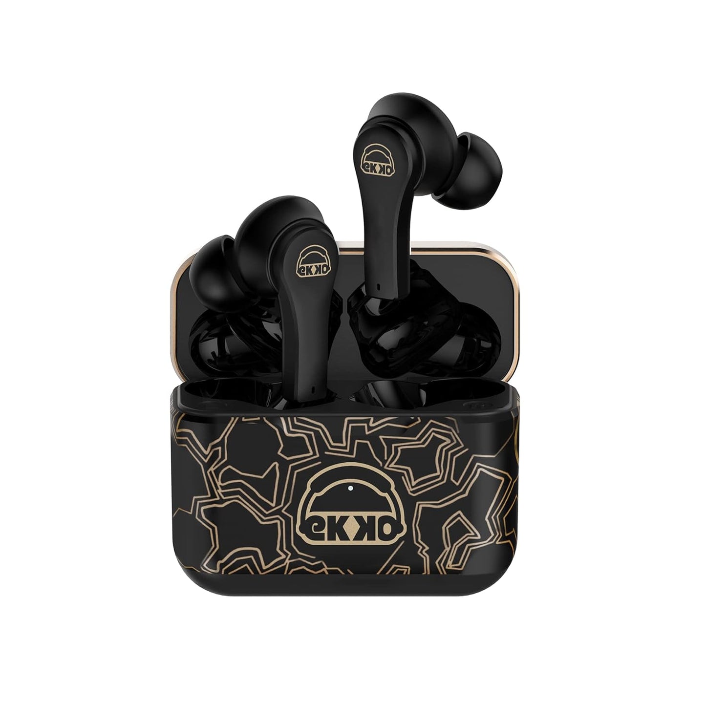 EKKO Earbeat T08 AlterEgo : Mic, ENC Call Noise Cancellation, 40H Playtime, 10MM Driver, Twin Connect, Massive Bass, Water Resistance, Siri & Google (Black)
