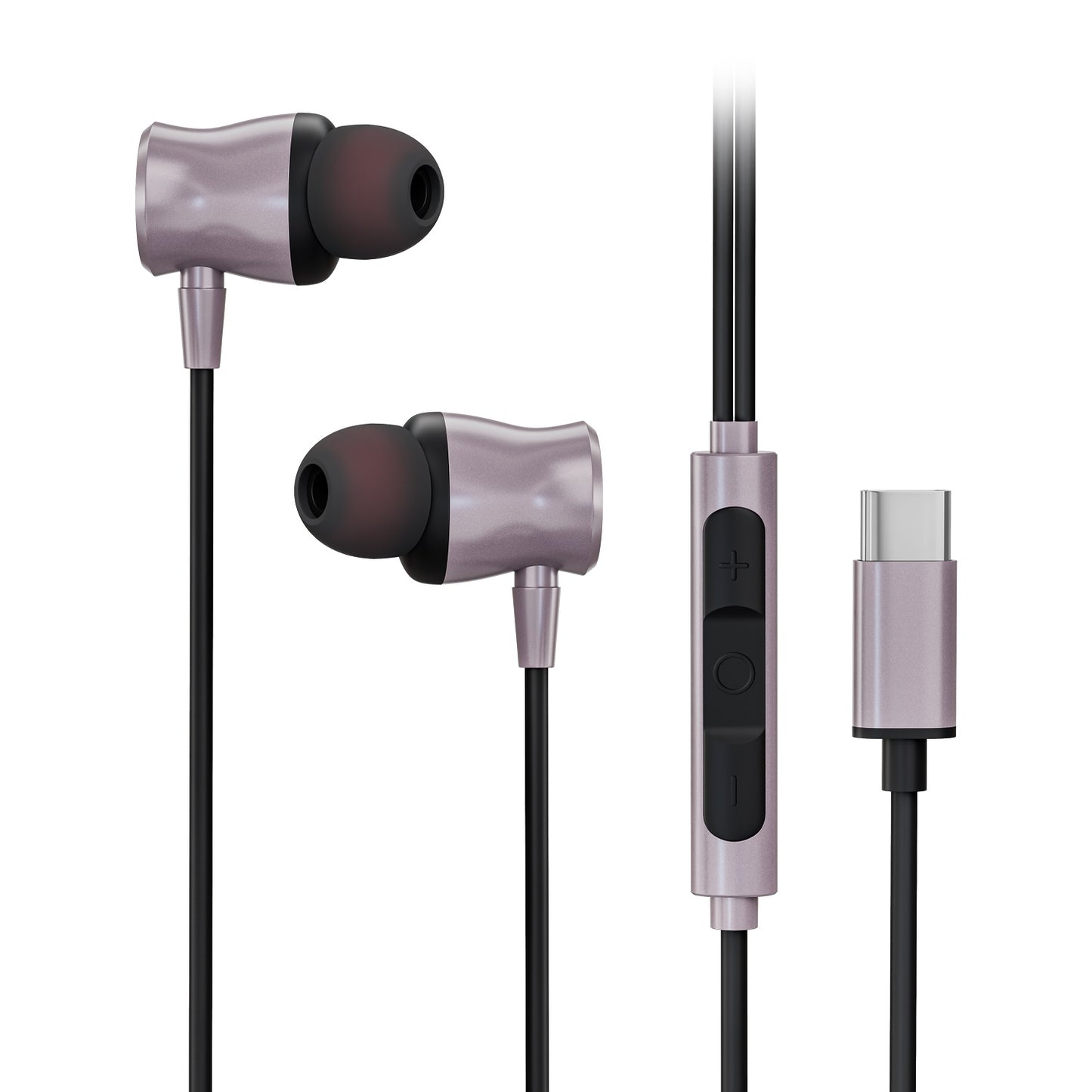 Digimate Drumbeat Hands-Free C-Type Earphones with Built-in Mic, Bass Boosted, Tangle-Free Cable & Call Control (DG-HF-1003)