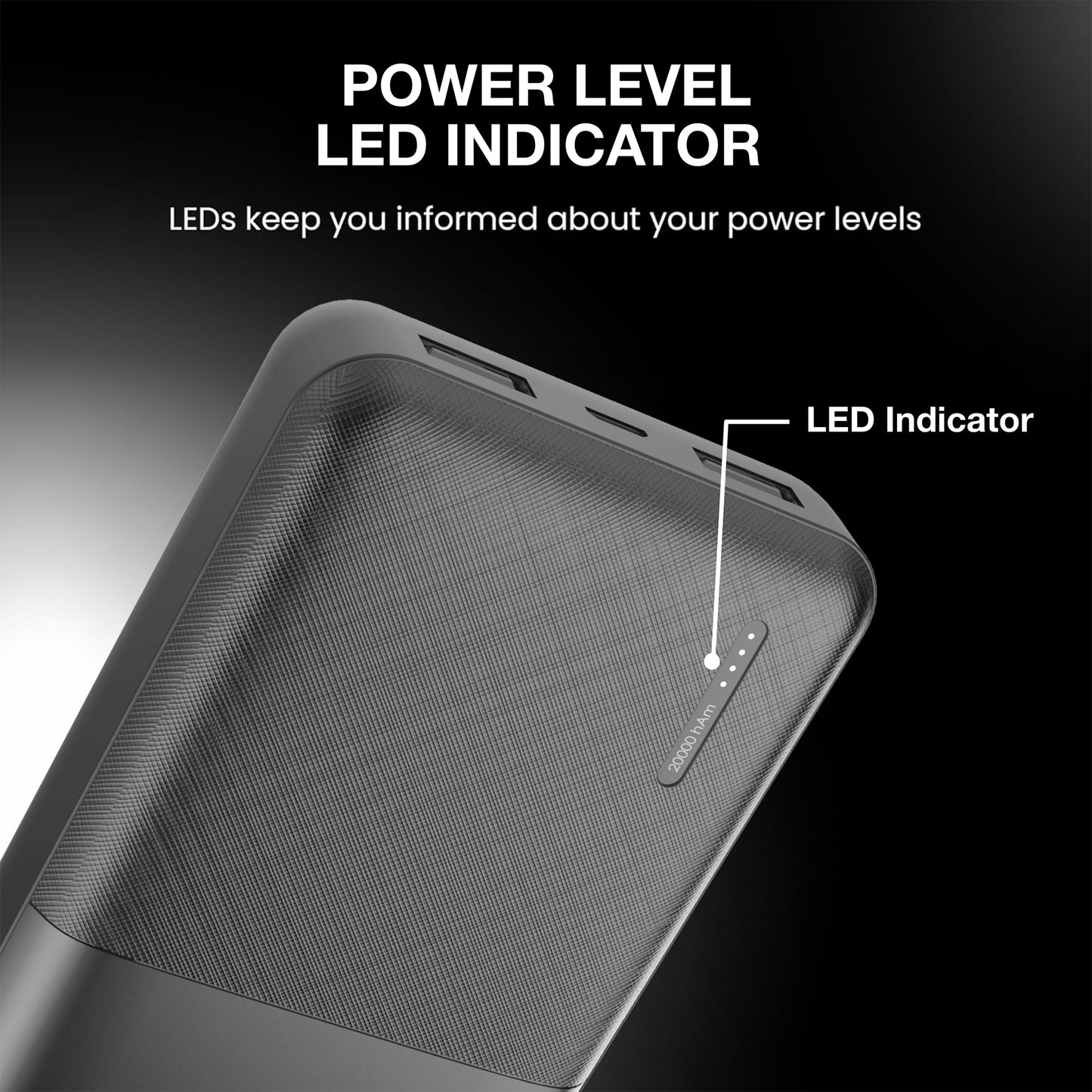 Digimate 20000mAh Power Bank, 10W Dual USB Fast Charging Quick Charge (DG-PB-2002, Black)