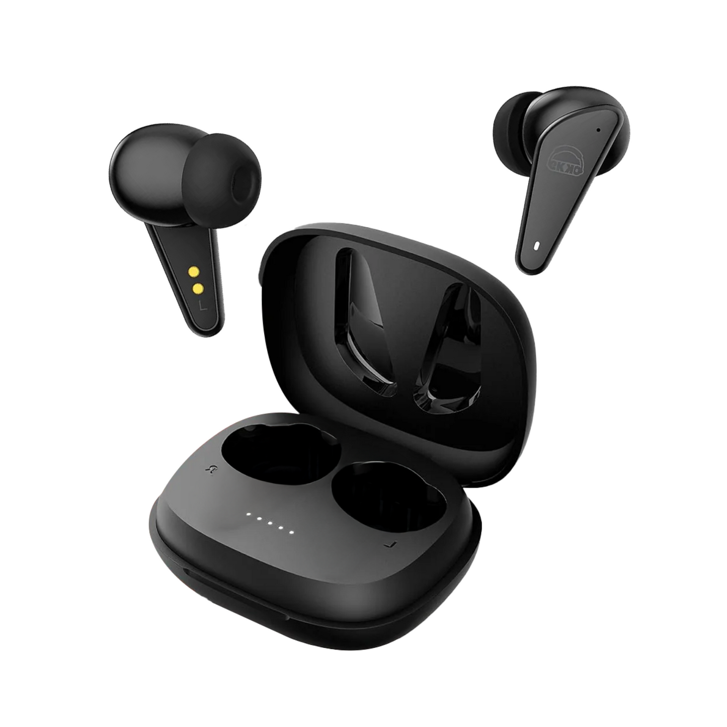 EKKO Earbeats T09: Mic, ENC Call Noise Cancellation, 40H Playtime, 10MM Driver, Twin Connect, Maxx Bass, Water Resistance (Black)