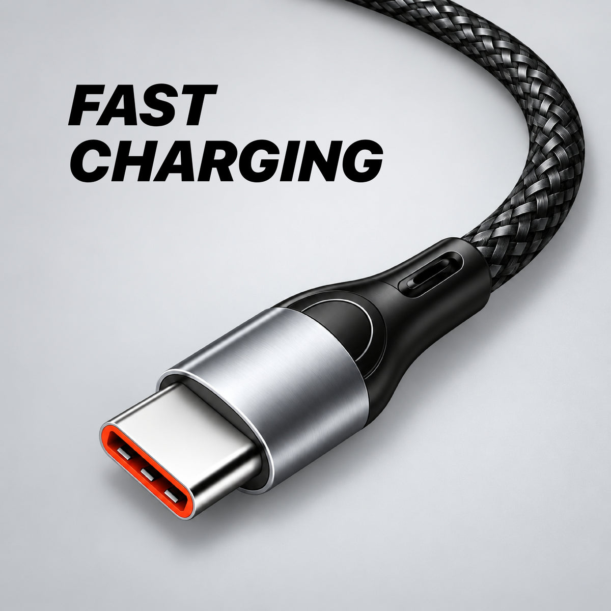 Digimate Thunder Speed USB to Type-C Fast Charging Cable | 65W High-Speed Charging | 480 Mbps Data Transfer | Durable TPE | Tangle-Free Cable | DG-TST-C-1001