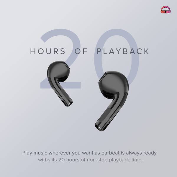 EKKO EARBEATS T03 TWS: Rich Sound, Twin Connect, Type C Charging, Siri & Google Assistant (Black)