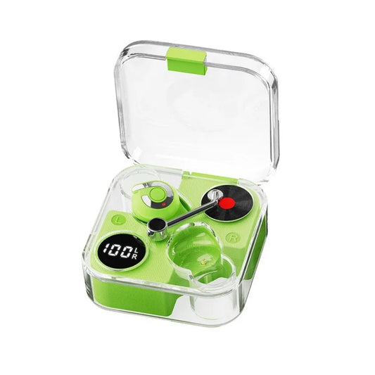 Digimate Pulse Pods 2.0 Extra Bass Pro Transparent Noise Reduction True Wireless Earbuds with Charging Case Bluetooth Version 5.1 with MIC (DG-EP08, Green)