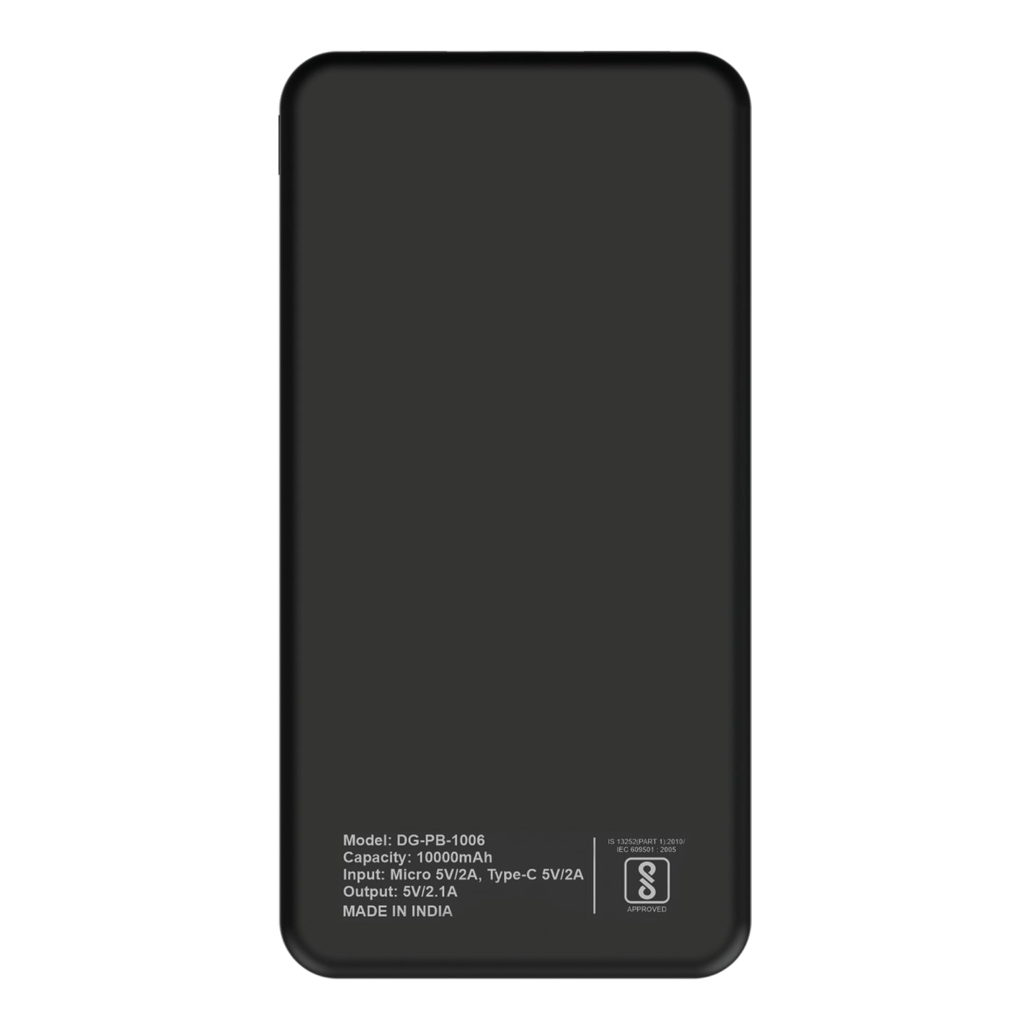 Digimate Dual USB, 10000mAh, 10W Fast Charging, Power Bank | LED Display | (Black, DG-PB-1006)
