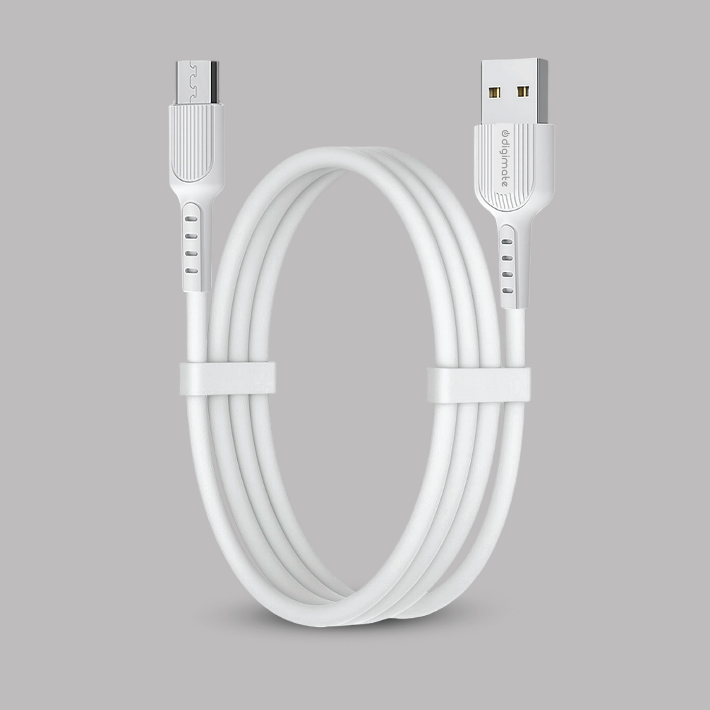 Digimate 15W Single USB Port Charger With Micro USB Cable (DG-ADP-1007, White)