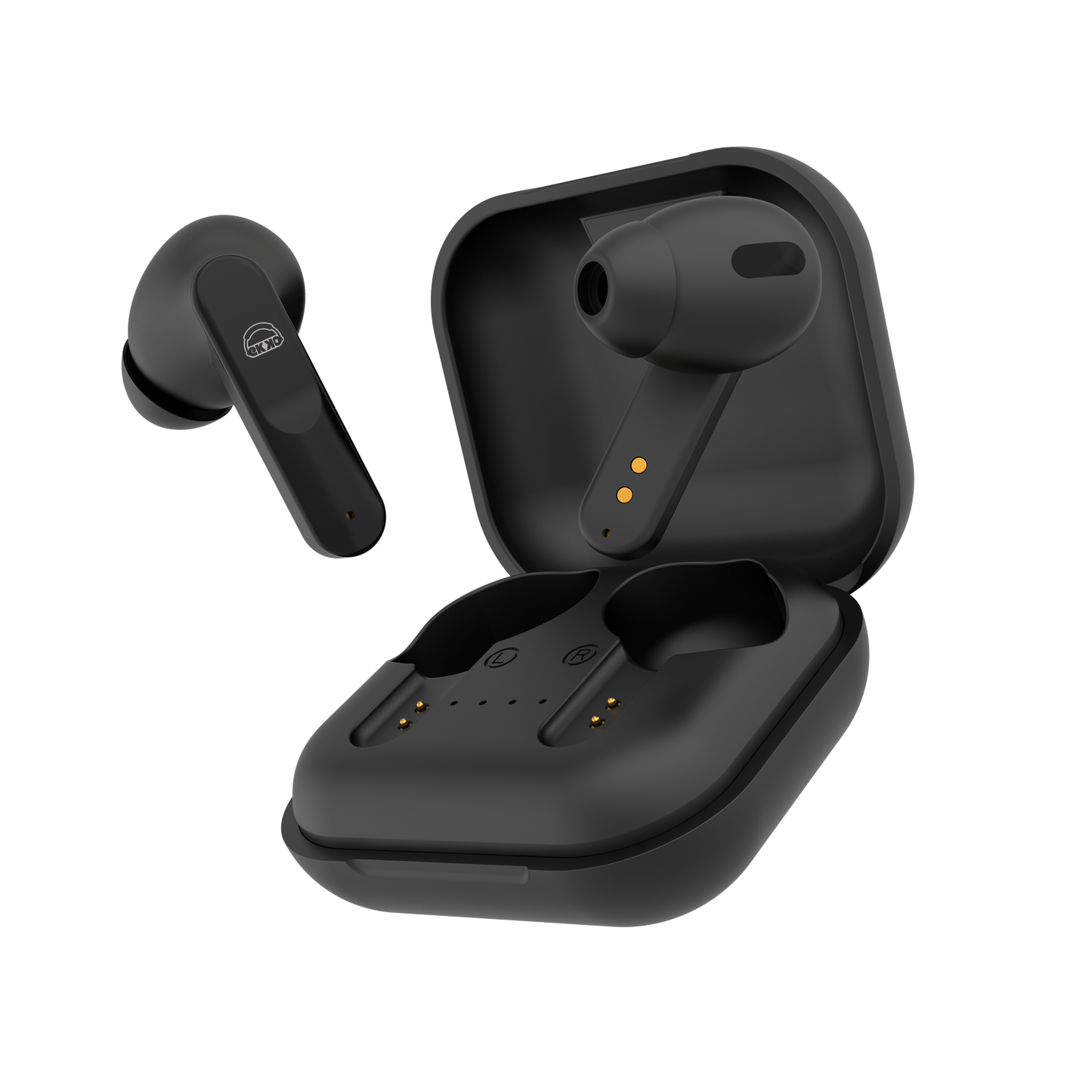 EKKO Earbeats T04 TWS: ENC Call Noise Cancellation, 50H Playtime, 10MM Driver, Twin Connect, Type-C Fast Charging, Siri & Google Assistant (Black)