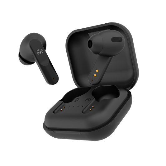 EKKO Earbeats T04 TWS: ENC Call Noise Cancellation, 50H Playtime, 10MM Driver, Twin Connect, Type-C Fast Charging, Siri & Google Assistant (Black)