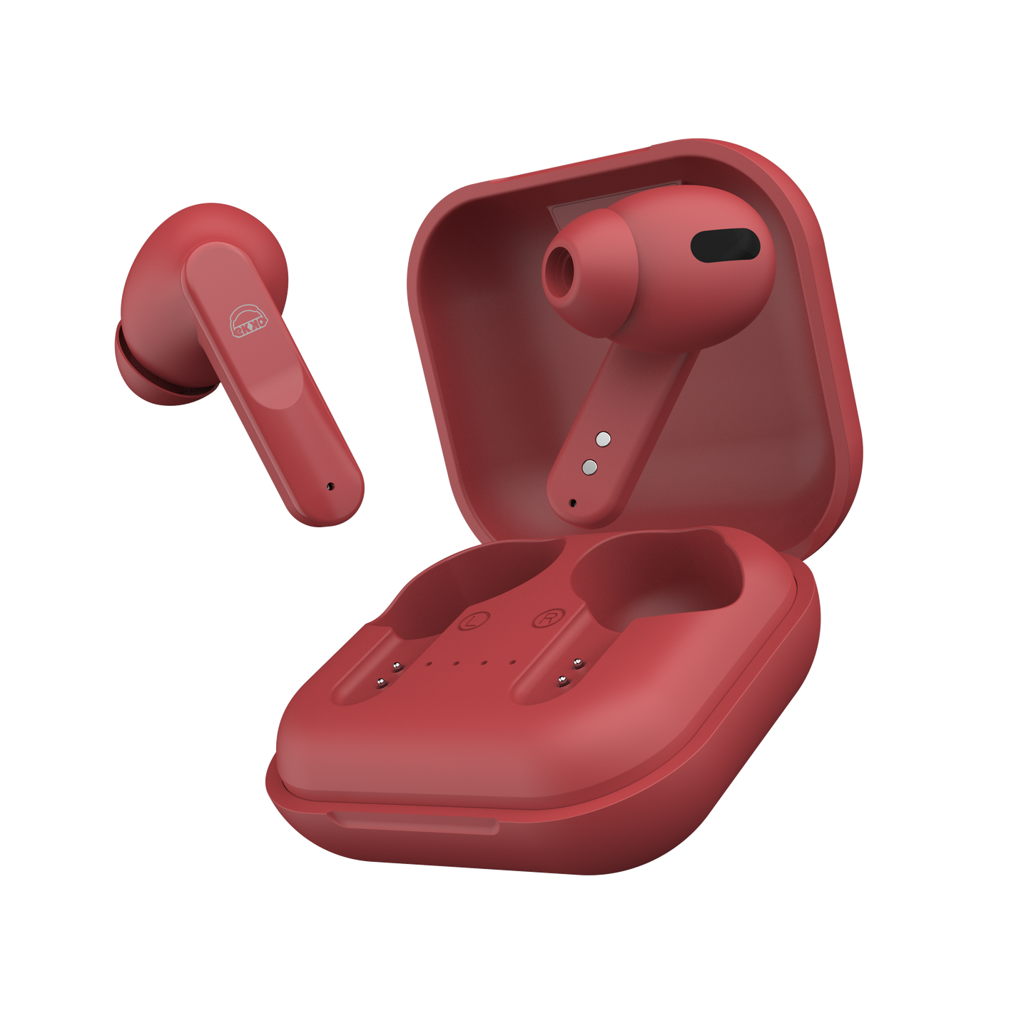 EKKO Earbeats T04 TWS: ENC Call Noise Cancellation, 50H Playtime, 10MM Driver, Twin Connect, Type-C Fast Charging, Siri & Google Assistant (Red)