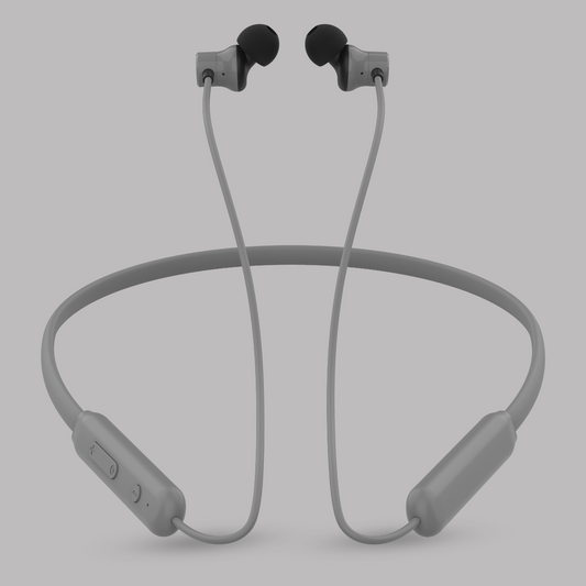 Digimate Gabbar 24Hours Playtime Wireless Bluetooth Neckband, Bluetooth 5.1, Fast Type-C Charging With Mic & Voice Assistant, IPX2 Waterproof (DG-NB-1011, Grey)