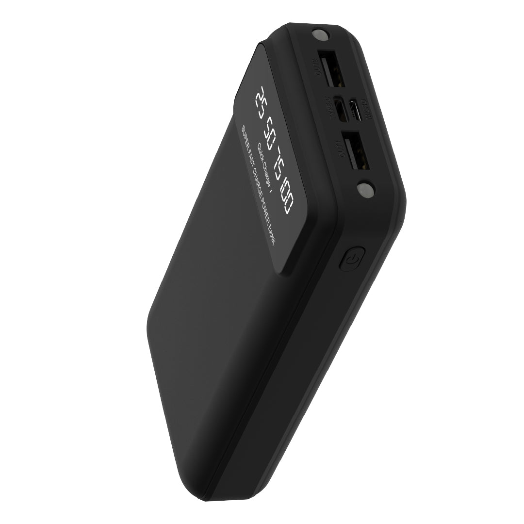Digimate 20000mAh Power Bank | LED Display Dual Input Type-C Output | 22.5W Fast Charging (Black, DG-PB-2003)