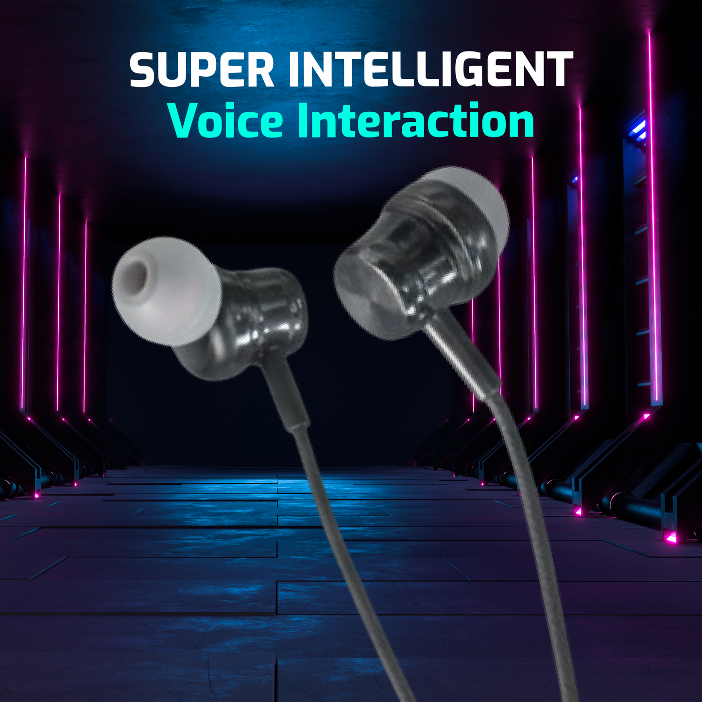 Digimate Yodha Neckband, 24Hrs Playtime, 5.1 Bluetooth Type-C Fast Charging, High-Quality Mic (DG-NB-1009-Black)