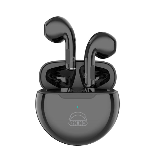 EKKO EARBEATS T03 TWS: Rich Sound, Twin Connect, Type C Charging, Siri & Google Assistant (Black)