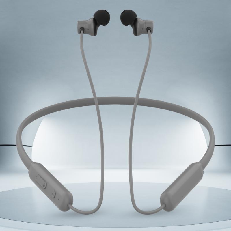 Digimate Gabbar 24Hours Playtime Wireless Bluetooth Neckband, Bluetooth 5.1, Fast Type-C Charging With Mic & Voice Assistant, IPX2 Waterproof (DG-NB-1011, Grey)