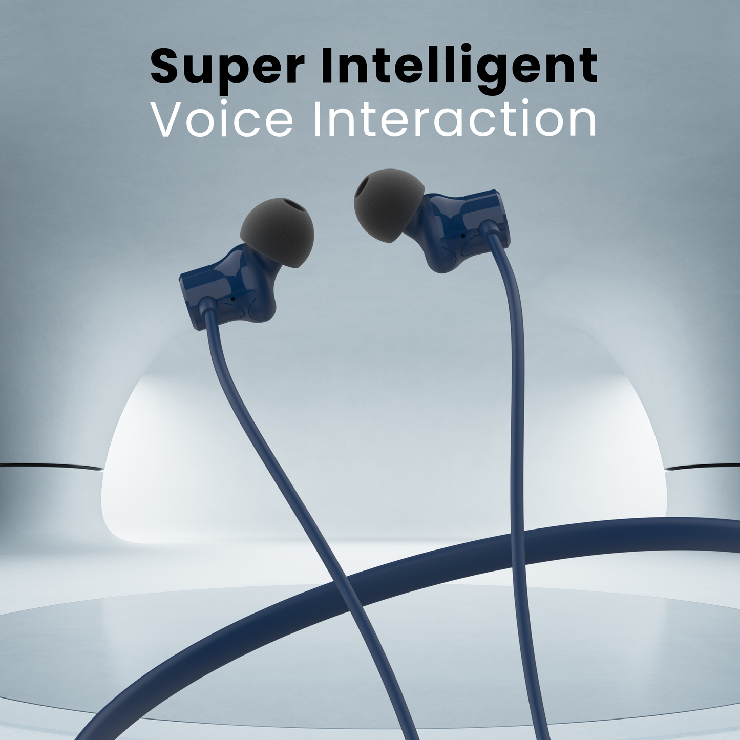 Digimate Gabbar 24Hours Playtime Wireless Bluetooth Neckband, Bluetooth 5.1, Fast Type-C Charging With Mic & Voice Assistant, IPX2 Waterproof (DG-NB-1011, Blue)