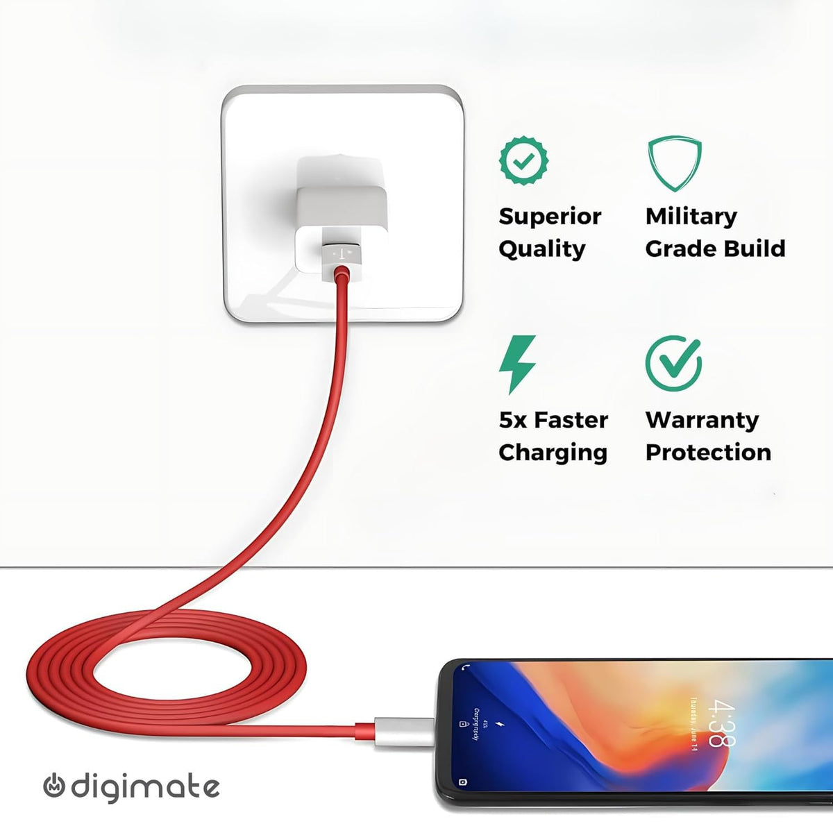 Digimate Family Pack | 65W Type-C Fast Charger + 20W iPhone Charger with Cables | 2-in-1 Charging Combo