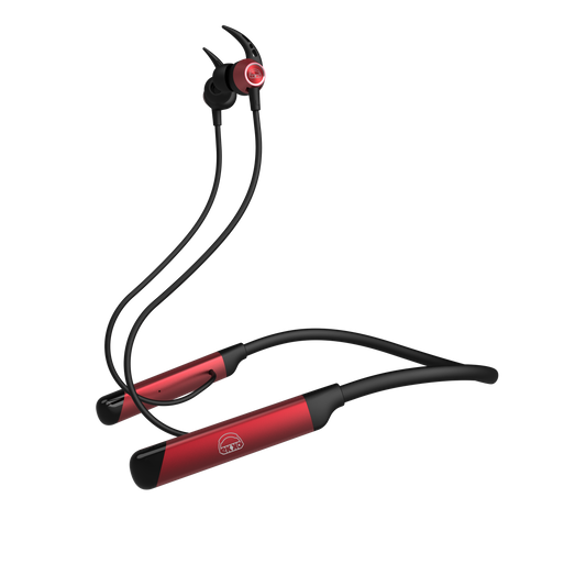 EKKO Unplug N04 Neckband: Premium ENC, 40ms Latency, Max Bass, Twin Connect, Siri & Google Assistant (Red)