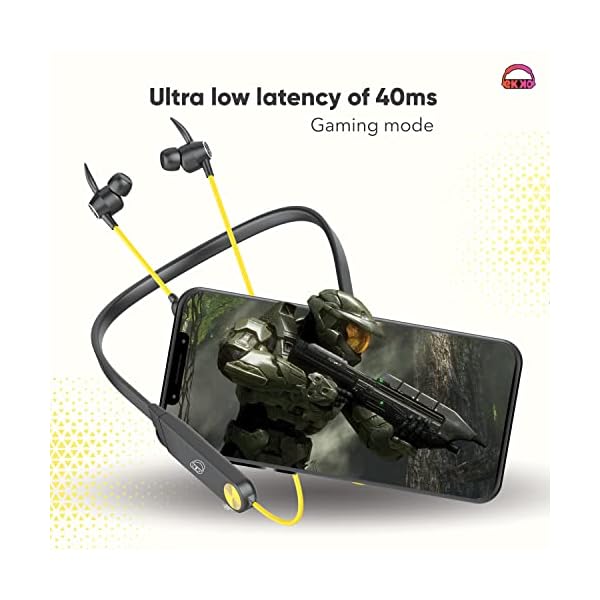 EKKO Unplug N06: Supreme ENC, 40ms Latency, Max BASS, Gaming Boost, Type-C, Siri & Google Assistant (Yellow)