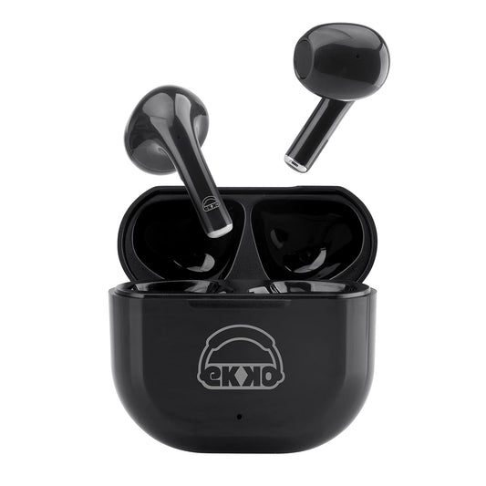 EKKO Earbeats T02: 10H Playtime, Siri & Google Assistant, Type C, 10MM Drivers, Mass Bass, Bluetooth 5.0, Ultimate Comfort (Black)