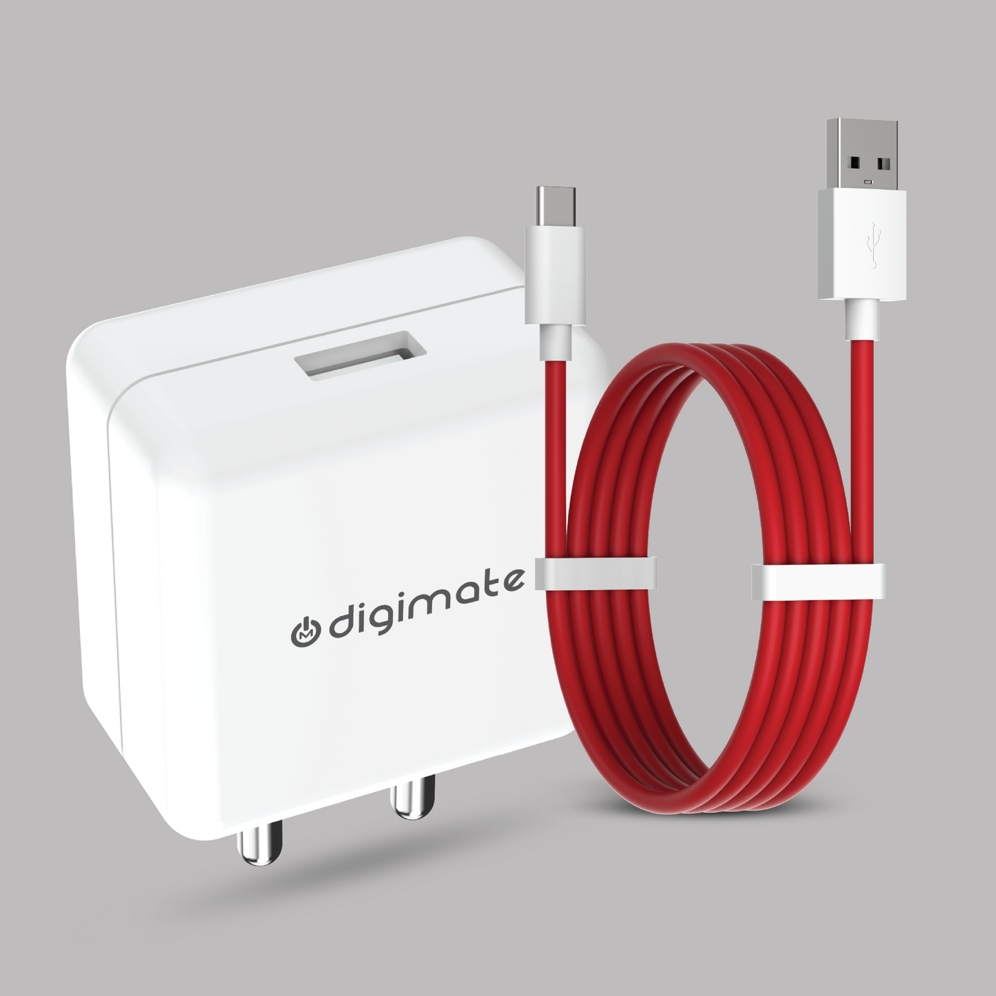 Digimate 65W Fast Charging Adaptor with USB to Type C Cable | Compatible with OnePlus, Samsung, Realme, Redmi, Nothing, |C Type Charger (DG-ADP-1005 )
