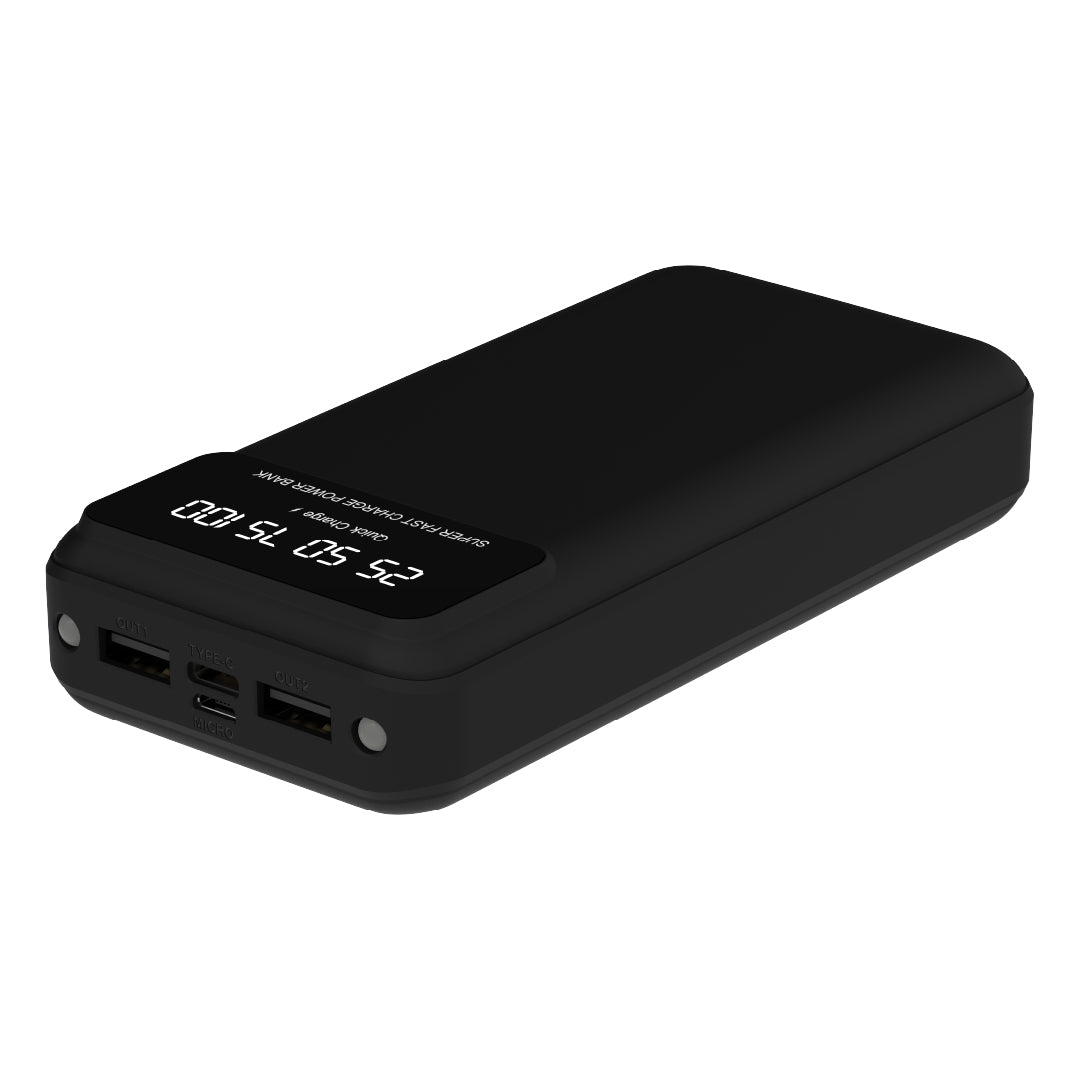 Digimate 20000mAh Power Bank | LED Display Dual Input Type-C Output | 22.5W Fast Charging (Black, DG-PB-2003)