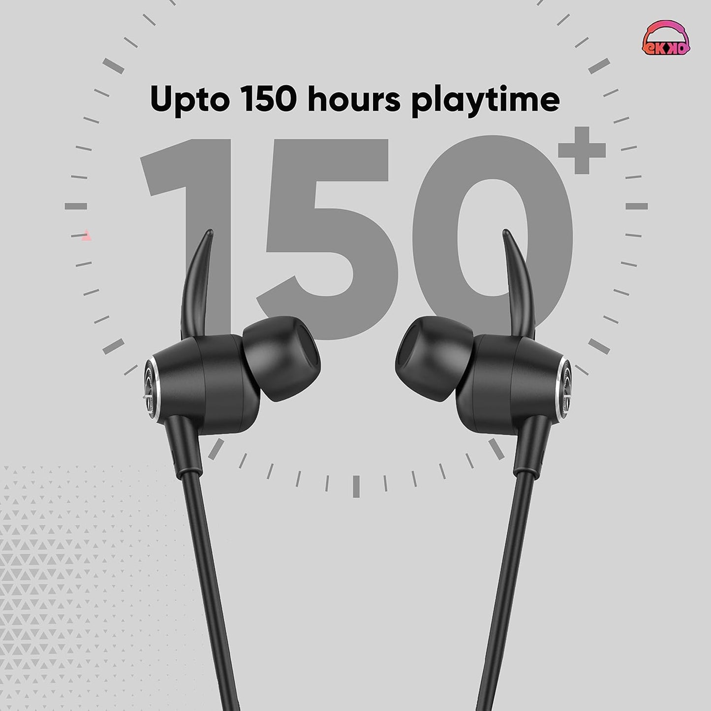 EKKO Unplug N06: 150-Hour Playback, Supreme ENC, 40ms Latency, Max BASS, Gaming Boost, Type-C, Siri & Google Assistant