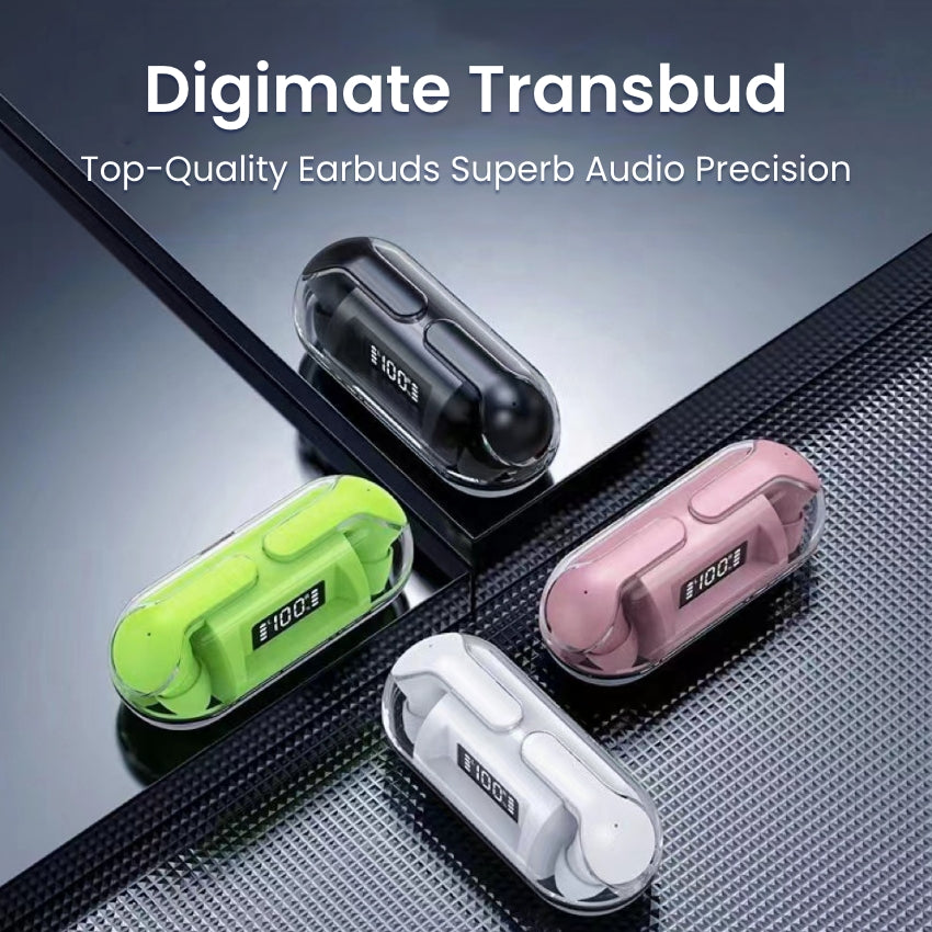 Digimate Transbud  Earbuds With Charging Case 6 Hours Play Time Bluetooth Version 5.3 With MIC (DG-EP02, White)