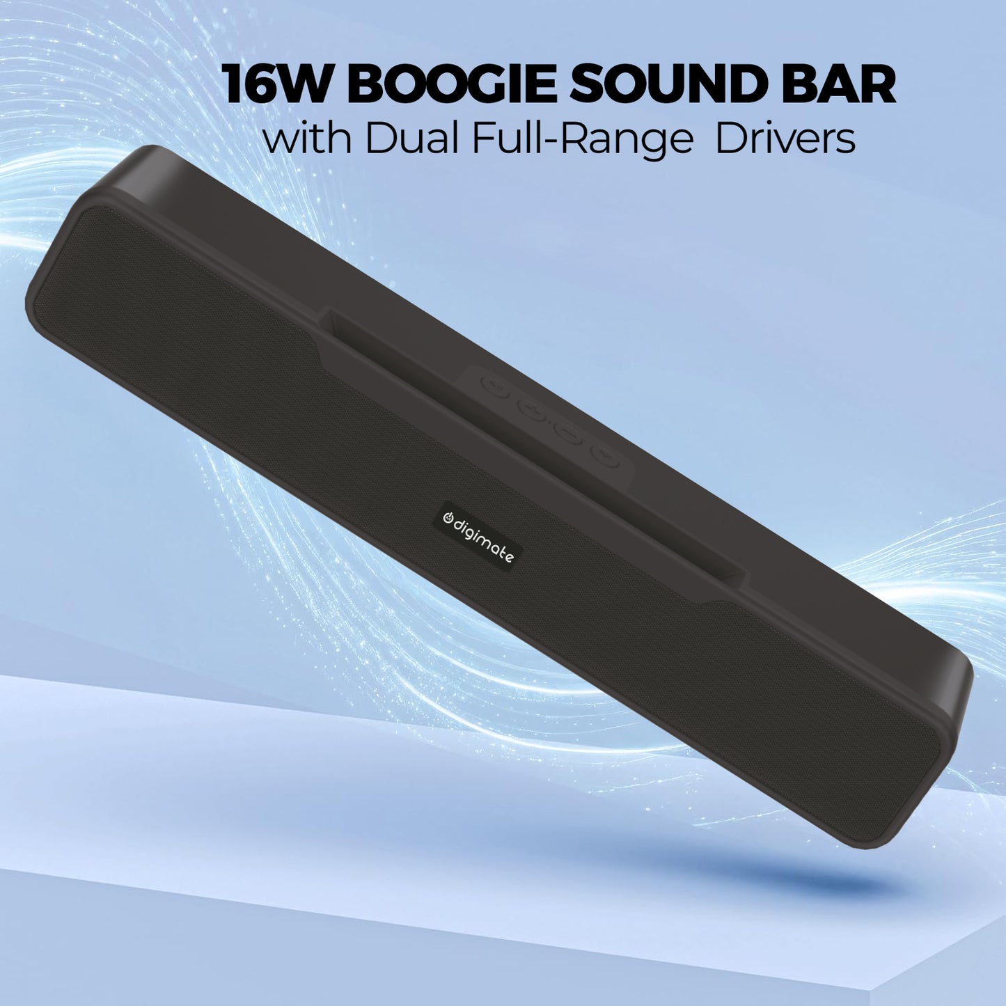 BOGO Offer: Boogie D1600 16W Bluetooth Speaker Bar System & Get Digimate Budmax True Wireless Earbuds FREE