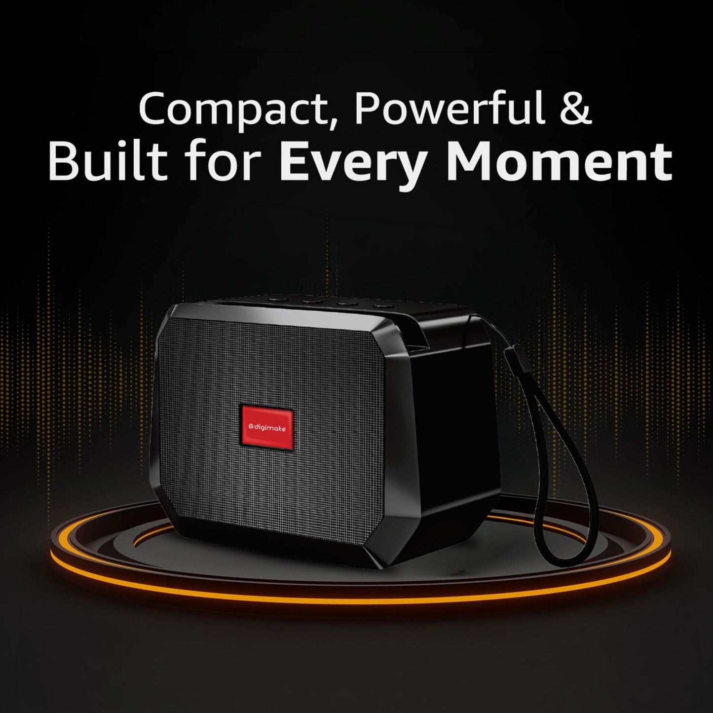 Digimate Boom Brick 10W Bluetooth Speaker with 800mAh Battery, 8H Playtime, Deep Bass Sound ( (DG-S-Boom, Black)