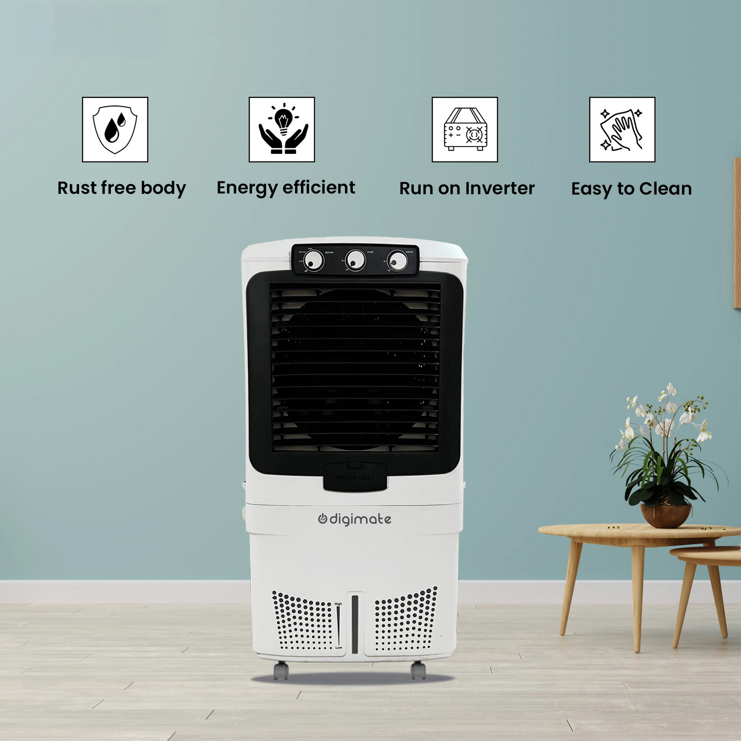 Aster 70L Air Cooler with Heavy-Duty Motor & Honeycomb Cooling (DG-MIDASTER-K701L)