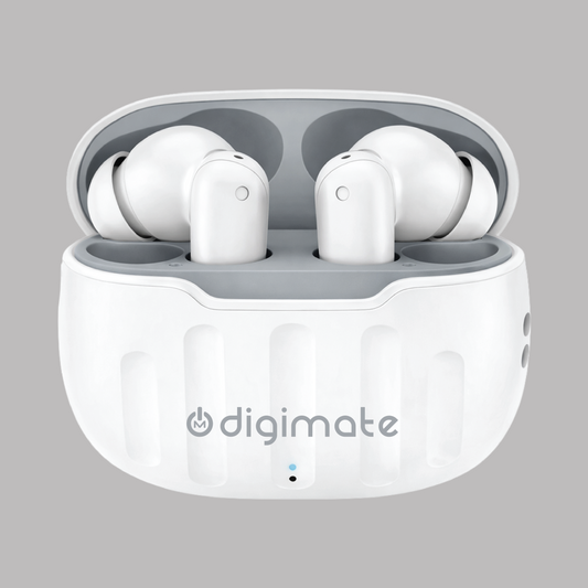 Digimate Budmax TWS Earbuds | Up to 100 Hours Playtime | Bluetooth 5.0 | Type-C Fast Charging | HD Dual Mic | IPX4 Water Resistant Wireless Earbuds (DG-EB-BUDMAX)