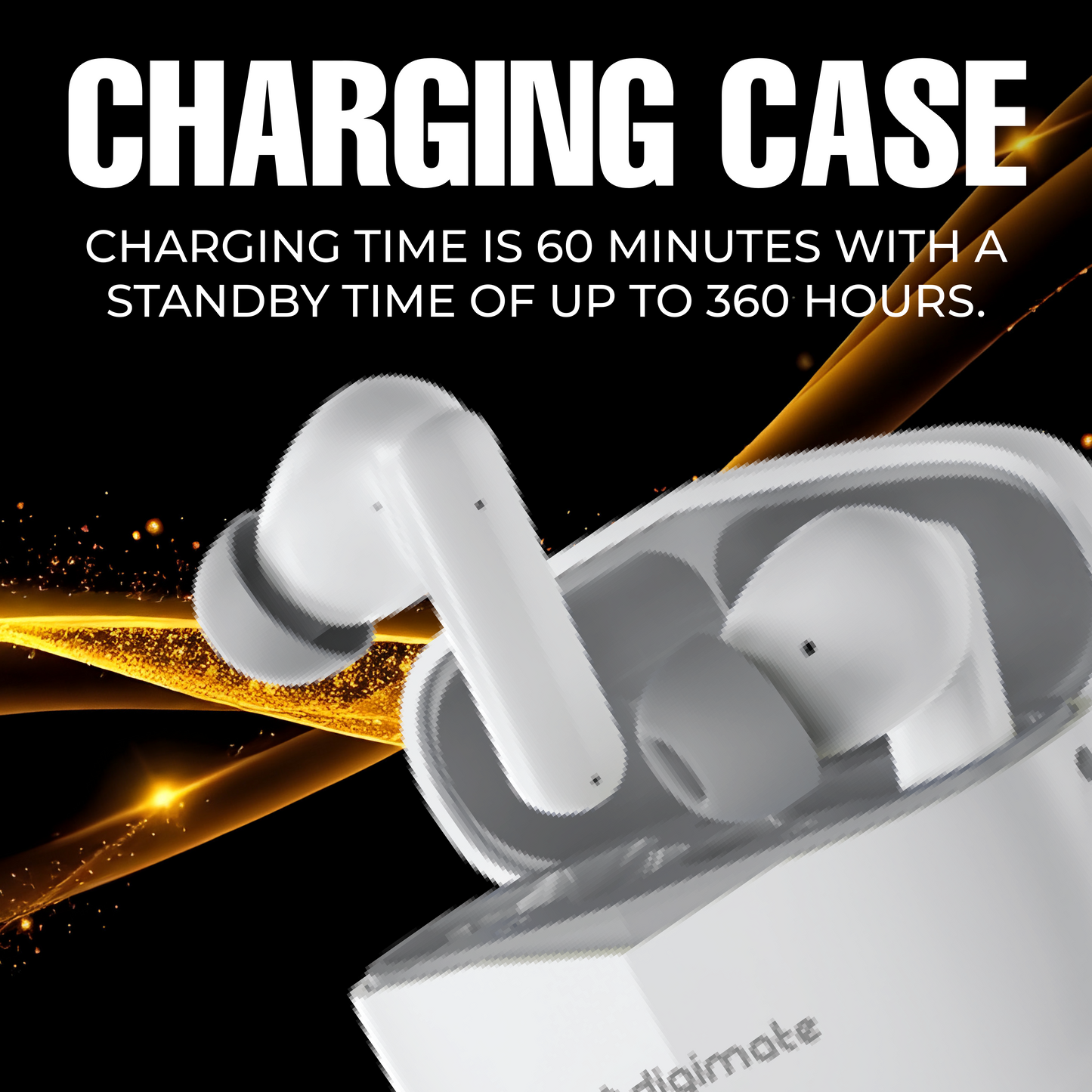Digimate Budmax True Wireless Earbuds With 30H Playtime, Bluetooth 5.2, Dual Mic for Clear Calls, 300mAh Battery, Type-C Fast Charging, Voice Assistant Enabled (White)