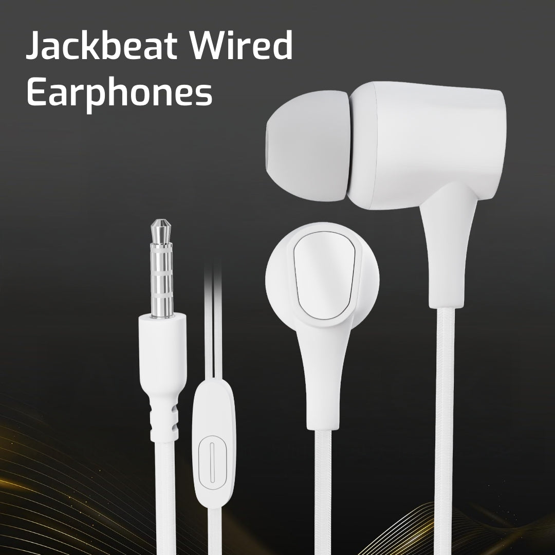 Combo Pack - Digimate Car Charger With Dual Output 18W, USB To C Cable & Jackbeat Wired Earphones