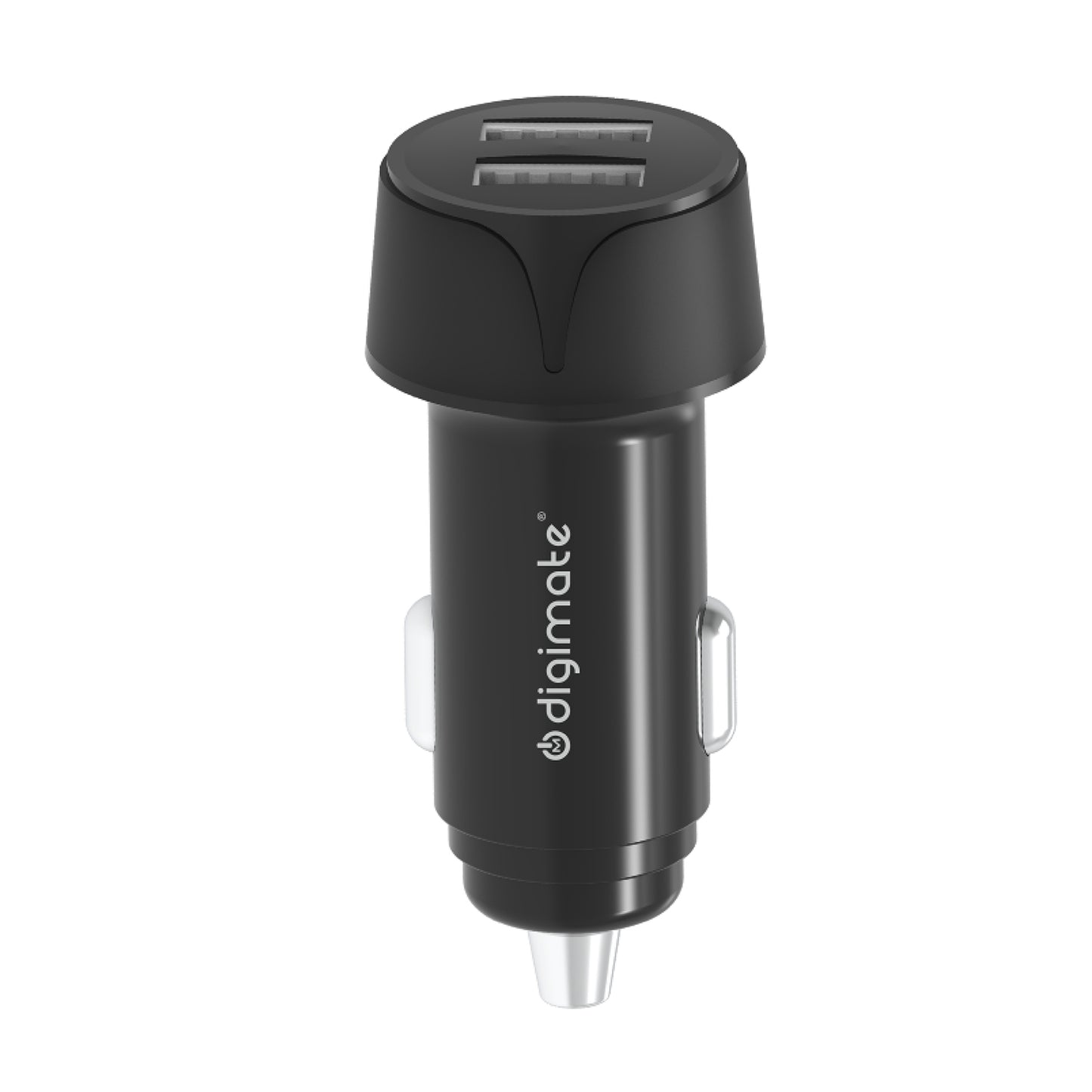 Digimate Car Charger With Dual Output 18W Fast Charging Adaptor for iPhone & Android Smartphones and Tablets (Black)