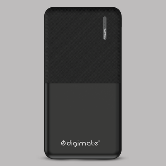 Digimate Dual USB, 10000mAh, 10W Fast Charging, Power Bank | LED Display | (Black, DG-PB-1006)