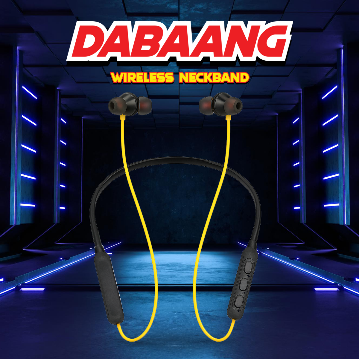 Digimate Dabaang Wireless Neckband with Bluetooth 5.0, HD Microphone, 360 Surround Stereo Sound, 6 Months Warranty