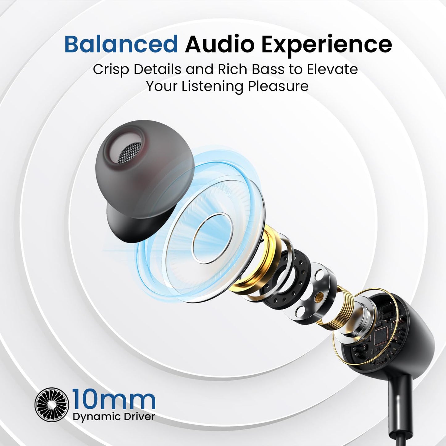 Digimate Dhun Neckband With 24 Hours Playtime, Bluetooth 5.2, 300mAh Battery, Type-C Fast Charge, Built-in Mic (DG-NB-1013-Black)
