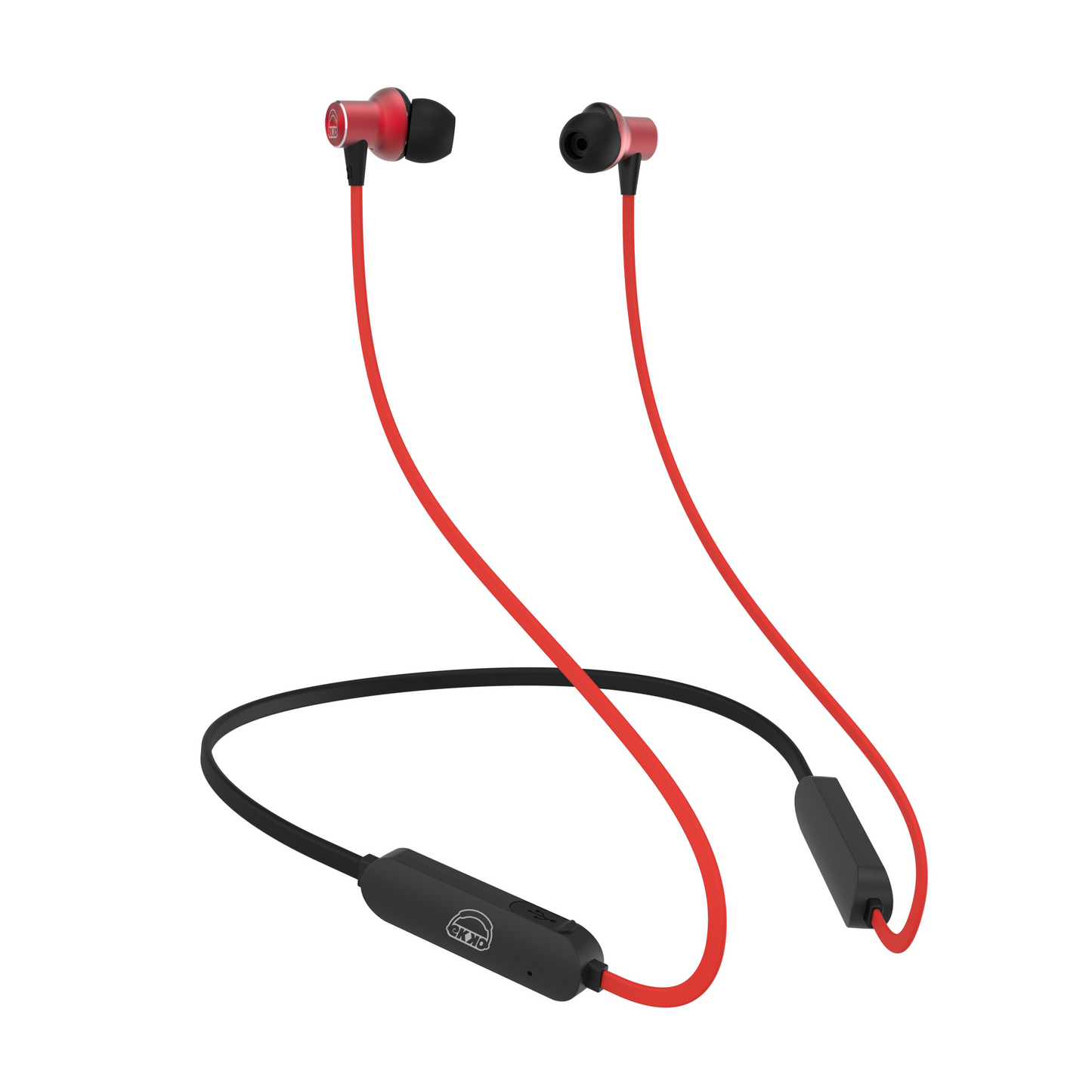 EKKO Unplug N02 Neckband with Super Sound Heavy Bass, Playback time Upto 15 Hours, Max BASS, TwinConnect, Siri & Google Assistant Activate (Red)