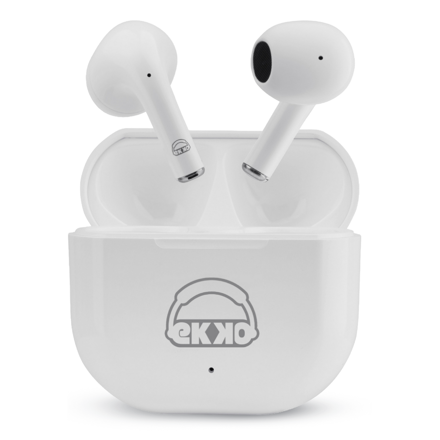 EKKO Earbeats T02: Siri & Google Assistant, Type C, 10MM Drivers, Mass Bass, Bluetooth 5.0, Ultimate Comfort (White)