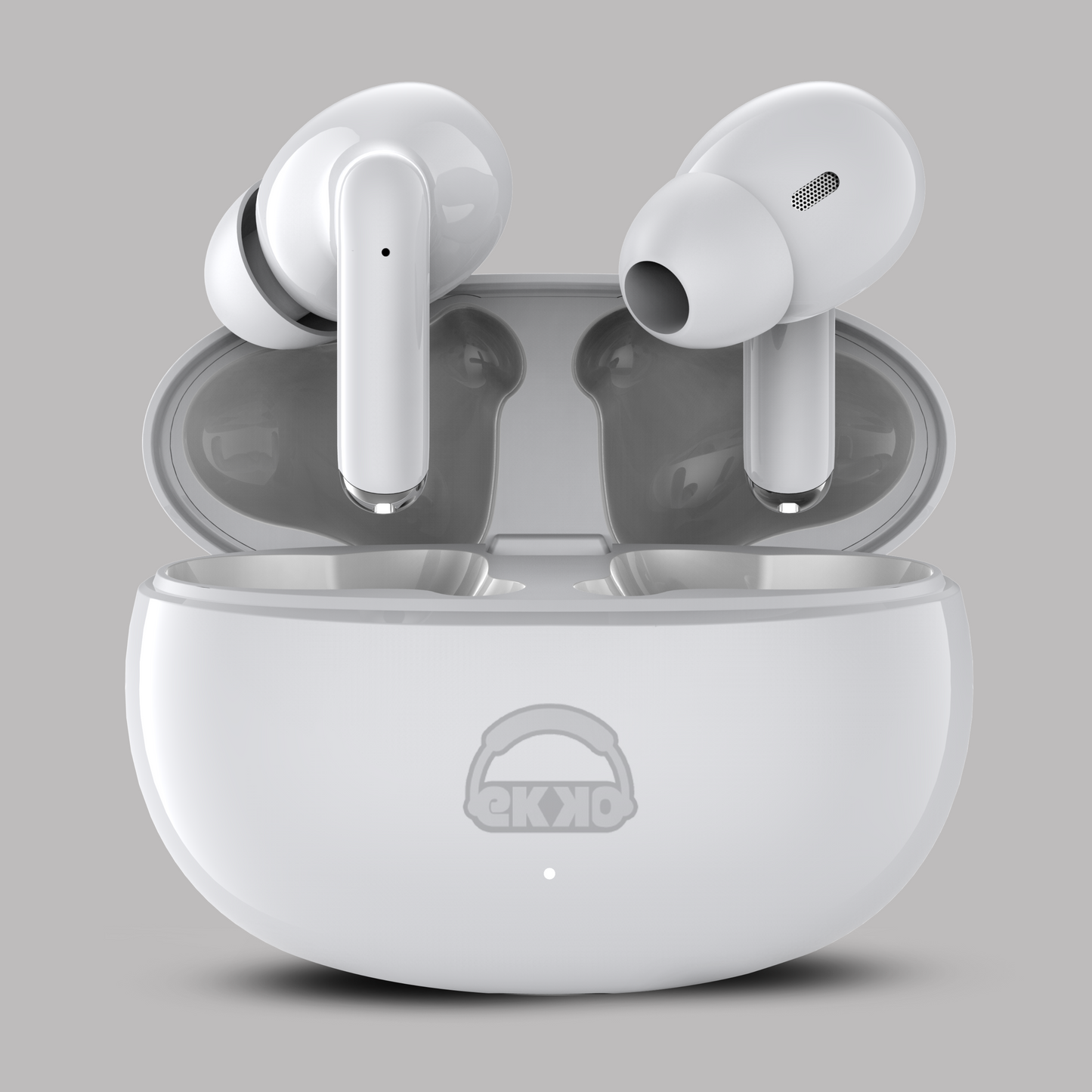 EKKO Earbeats T05 TWS: ENC Call Noise Cancellation, Twin Connect, 10MM Driver, Massive Bass, Water Resistance, Siri & Google Assistant (White)