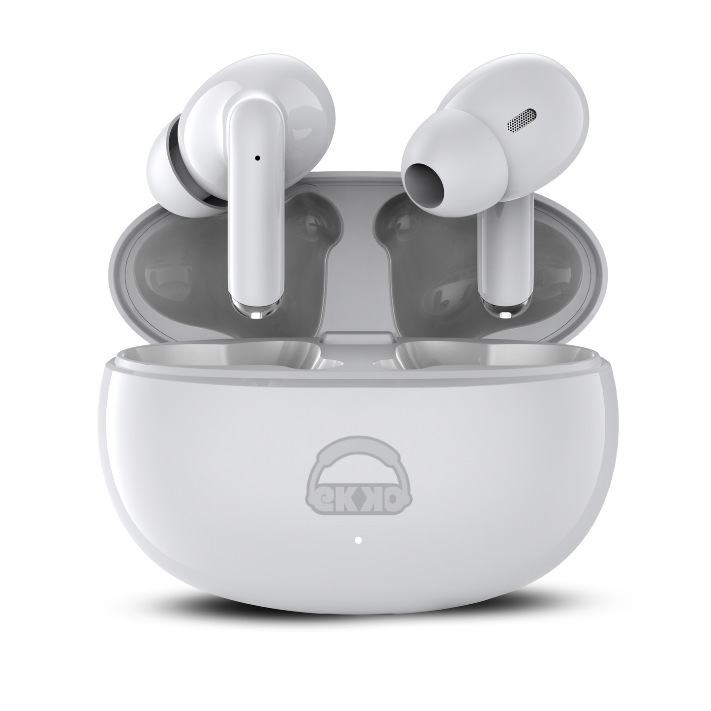 EKKO Earbeats T05 TWS: ENC Call Noise Cancellation, Twin Connect, 10MM Driver, Massive Bass, Water Resistance, Siri & Google Assistant (White)