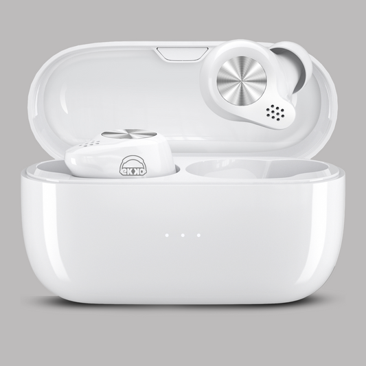 EKKO Earbeats T07: Mic, ENC Call Noise Cancellation, 10MM Driver, Twin Connect, Maxx Bass, Water Resistance (White)