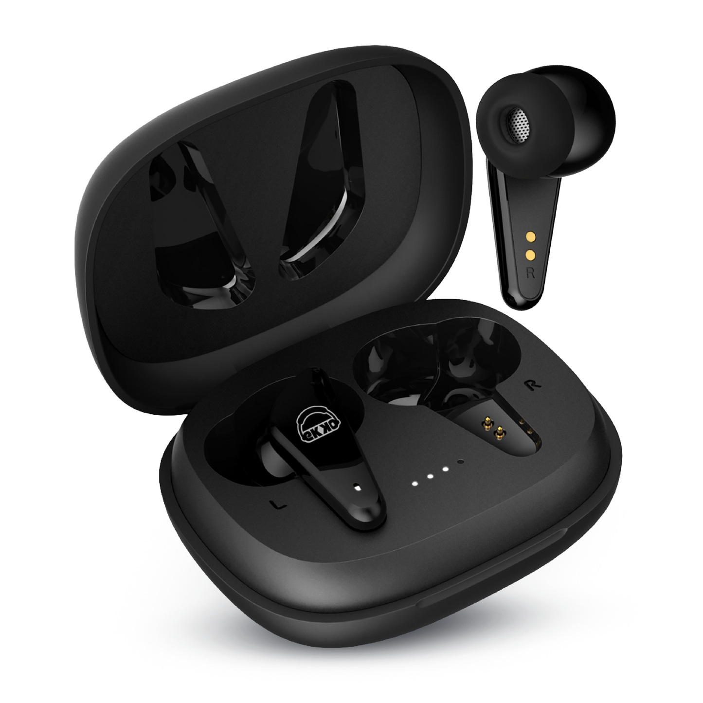 EKKO Earbeats T09: Mic, ENC Call Noise Cancellation, 40H Playtime, 10MM Driver, Twin Connect, Maxx Bass, Water Resistance (Black)