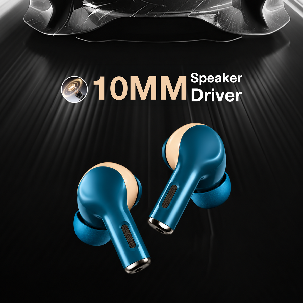 Digimate Float TWS Earbuds | 150 Hrs Playtime | Bluetooth 5.4 | 10mm Speaker Driver | IPX4 Water Resistant | Type-C Fast Charging