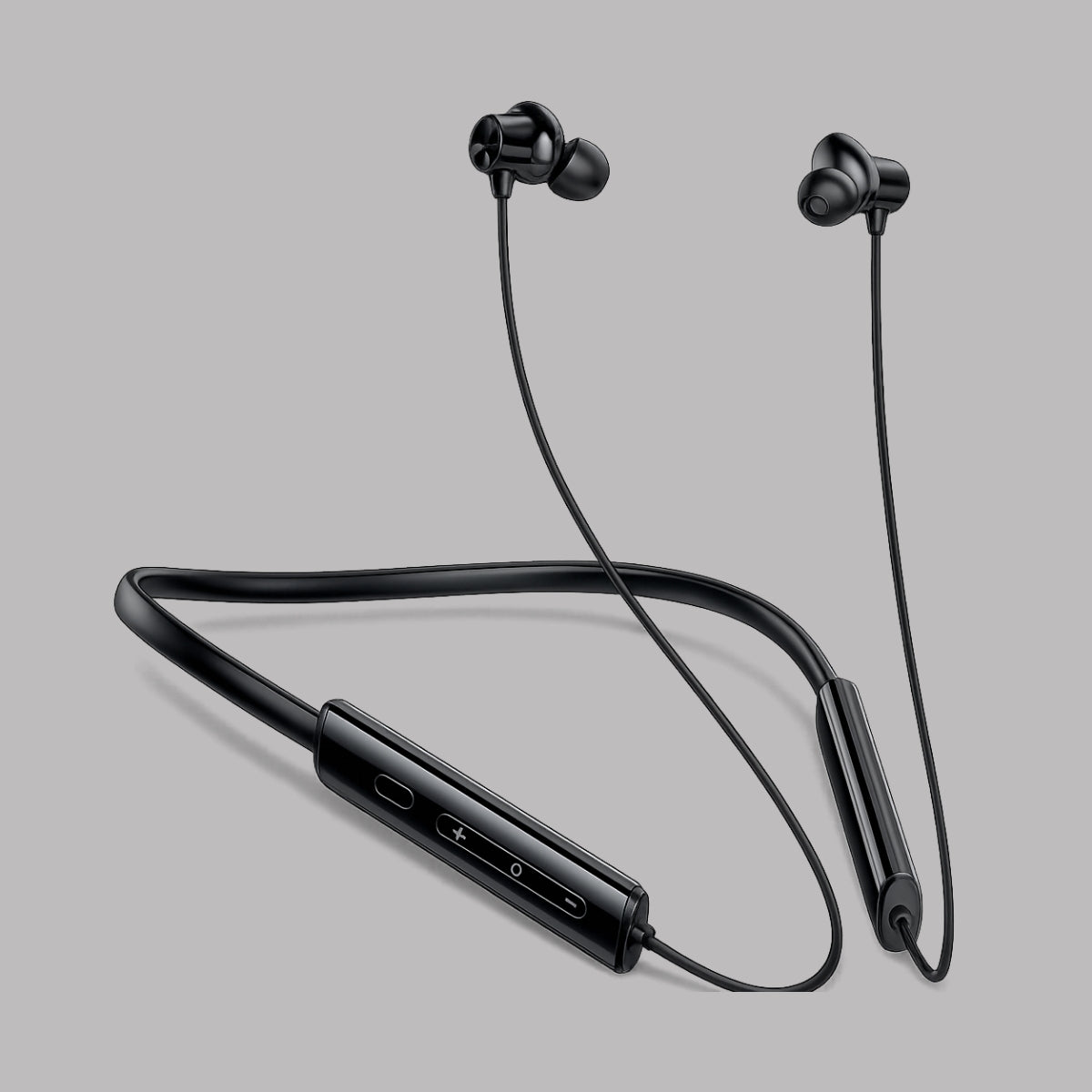 Digimate Hamsafaar Neckband, 100Hrs Playtime, 5.3 Bluetooth Type-C Fast Charging, IPX4 Water Resistant, Voice Assistant Support, Magnetic Switch (DG-NB-1012-Black)